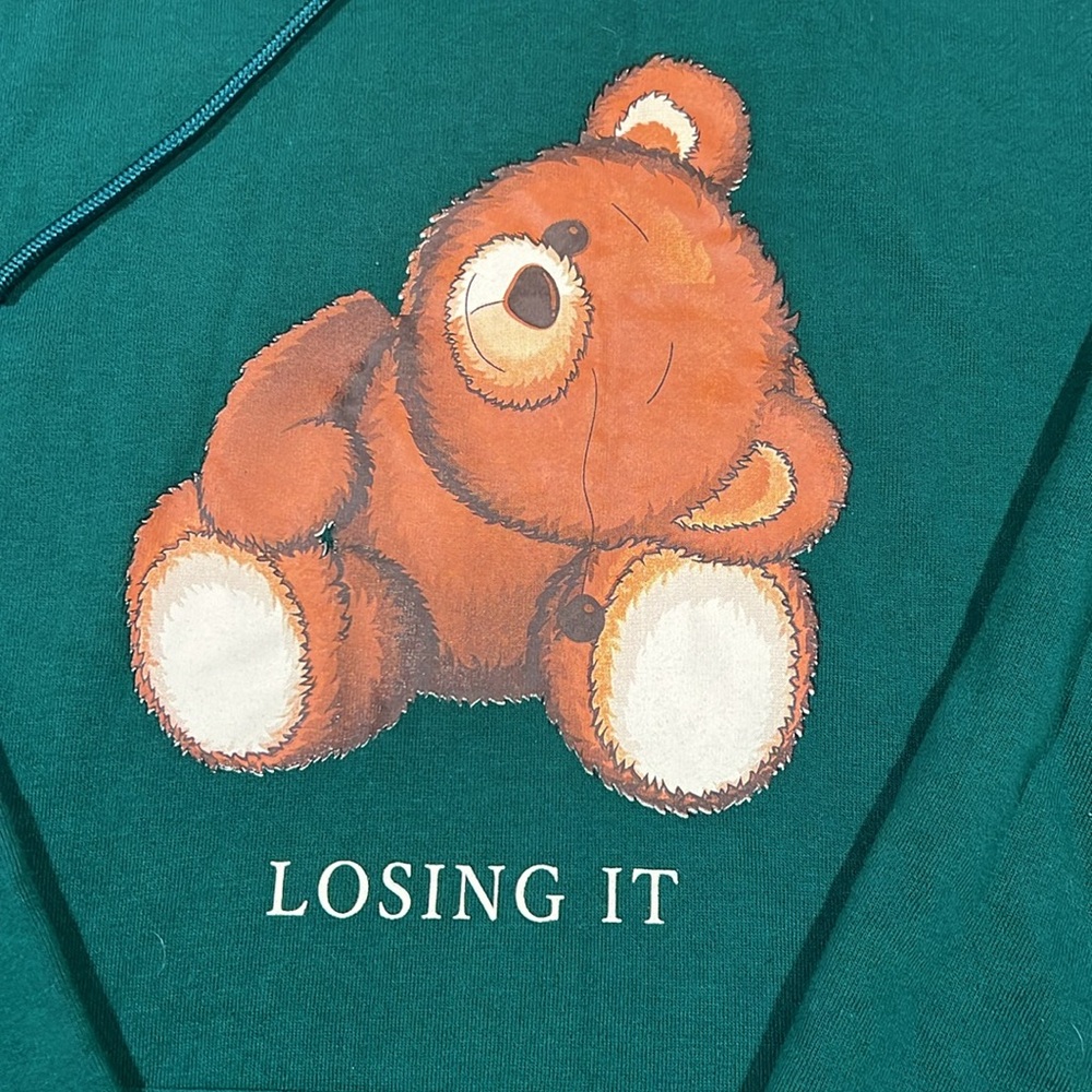Forever 21 “Losing It” Bear Hoodie - Picture 2 of 4